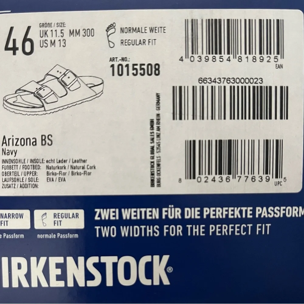 Birkenstock Men's Blue Textured Sandals - Picture 3 of 6